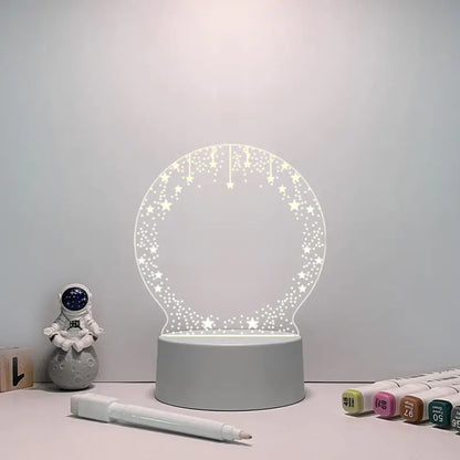 Acrylic Memo Board with Erasable Light for Home Use