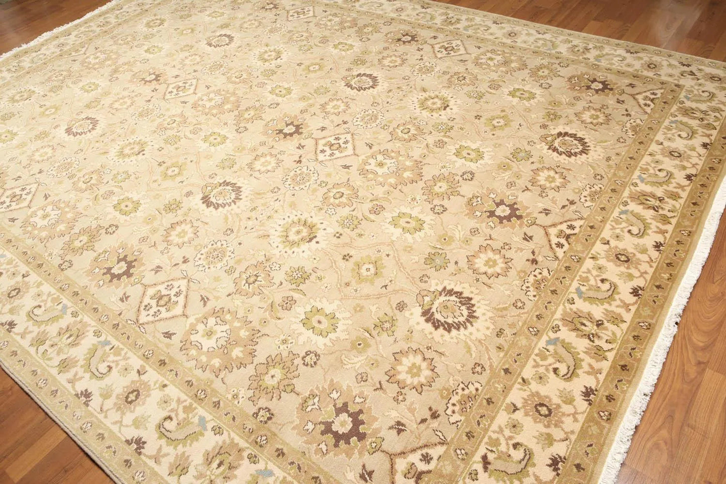 9' x 12' Traditional Oushak Hand Knotted Area Rug Carpet 100% wool Beige-1