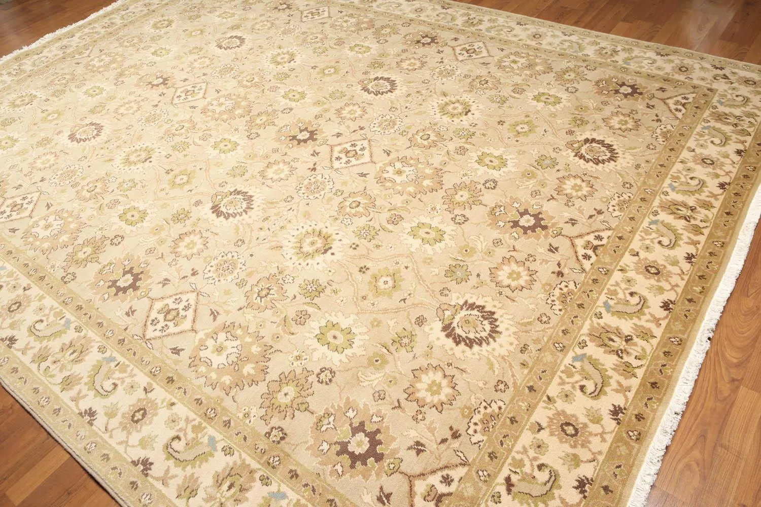 9' x 12' Traditional Oushak Hand Knotted Area Rug Carpet 100% wool Beige-1