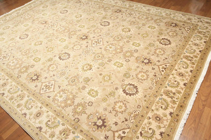 9' x 12' Traditional Oushak Hand Knotted Area Rug Carpet 100% wool Beige-1