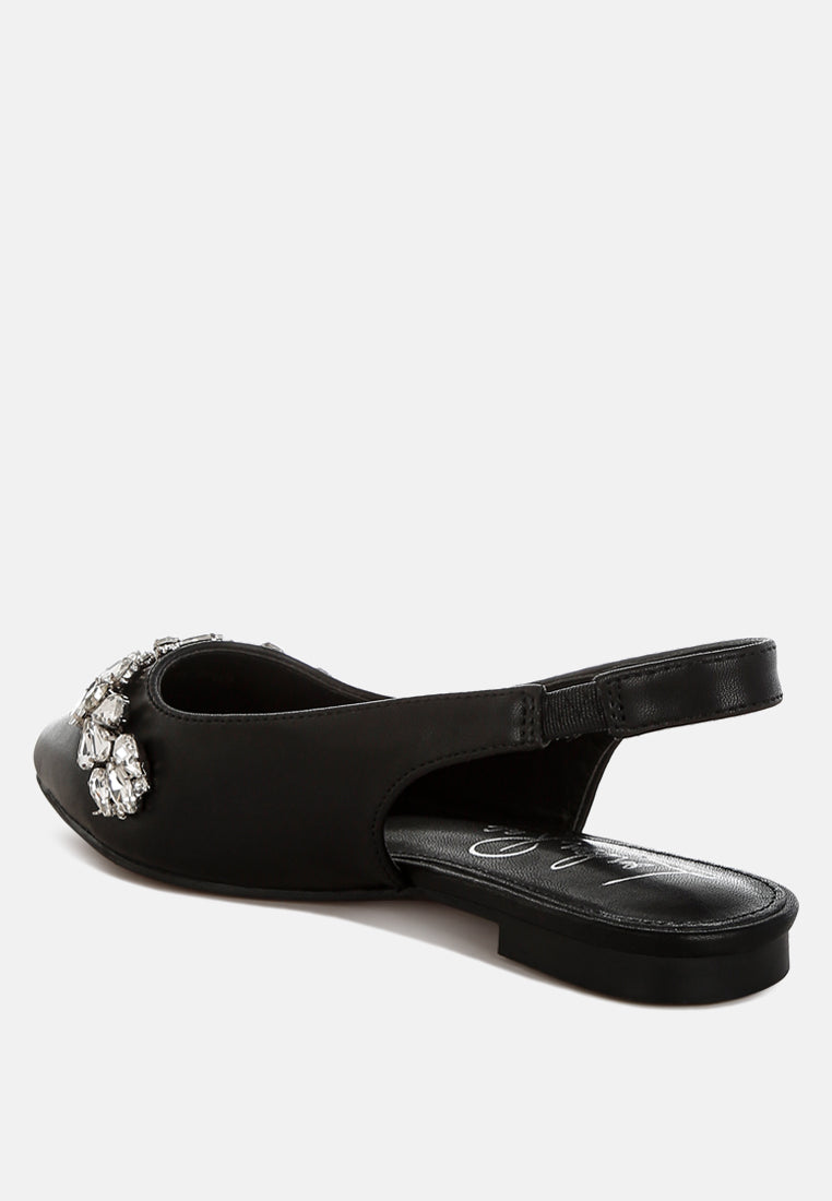 Adhara Diamante Embellished Flat Sandals-4