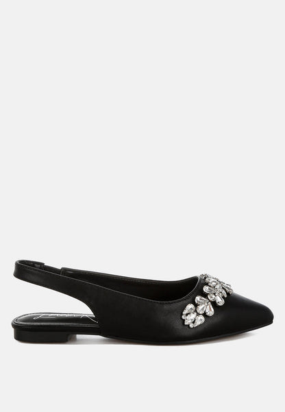 Adhara Diamante Embellished Flat Sandals-2