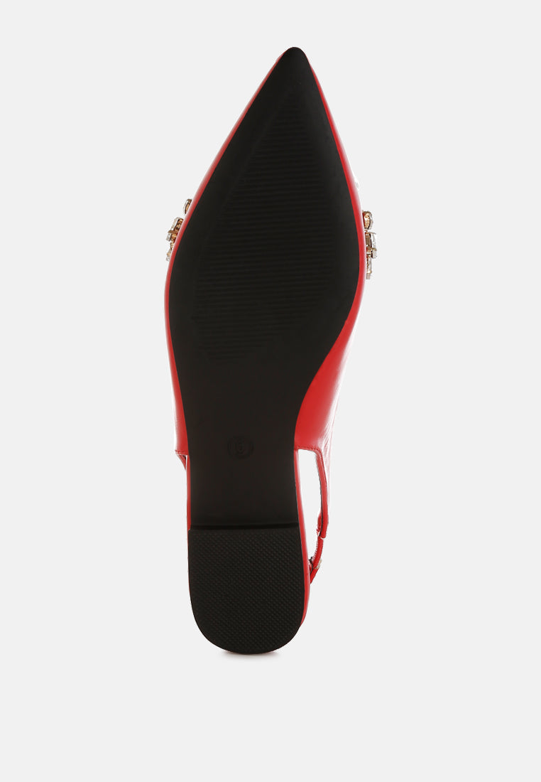 Adhara Diamante Embellished Flat Sandals-1