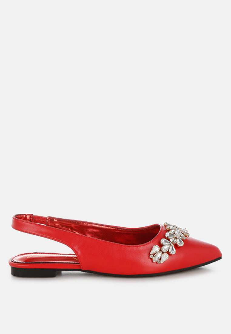 Adhara Diamante Embellished Flat Sandals-5