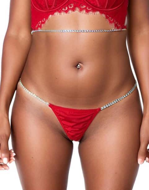Adjustable Sides Rhinestone Thong, Eclipse-2