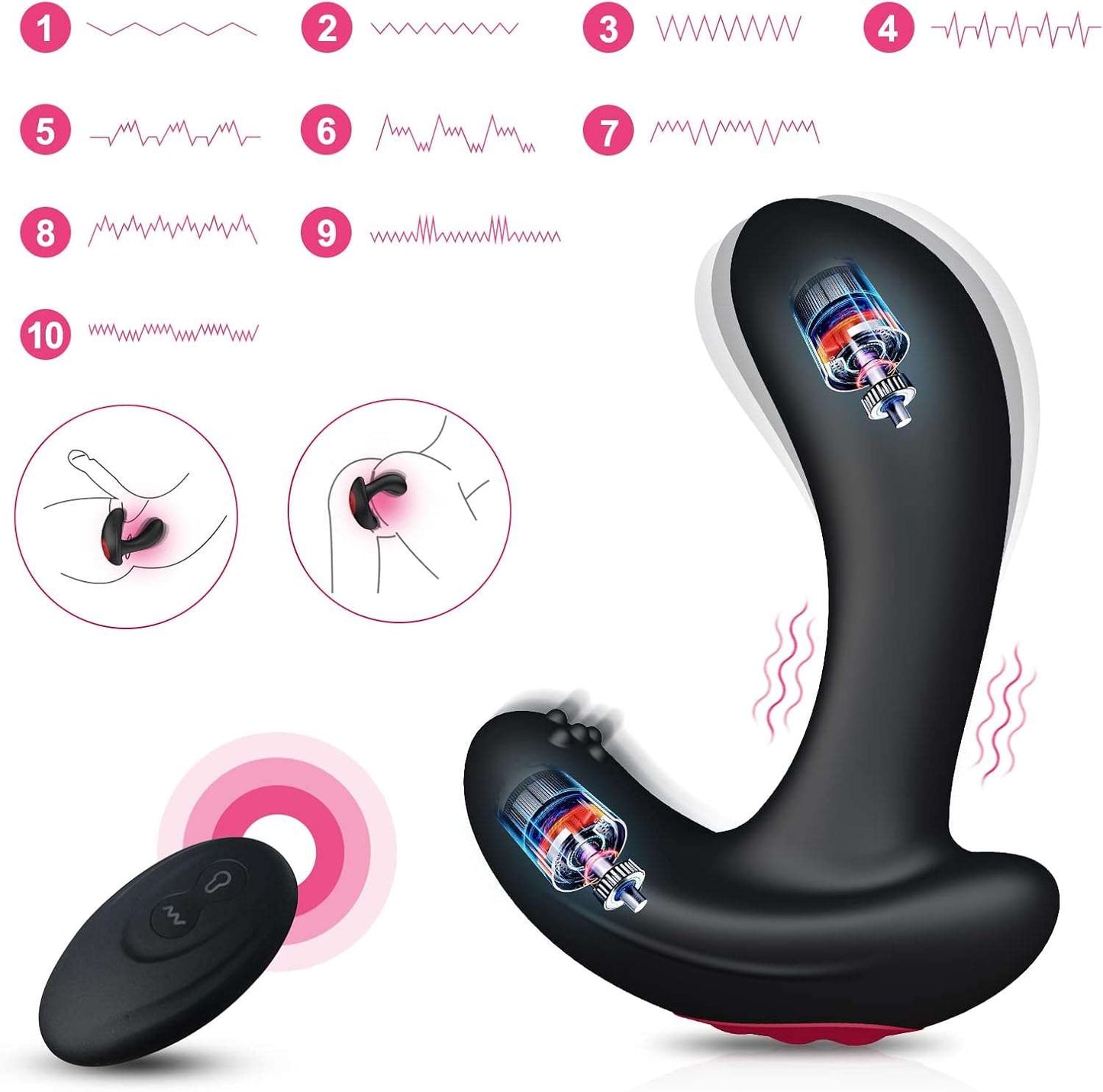 Expandable Inflatable Anal Vibrator-1