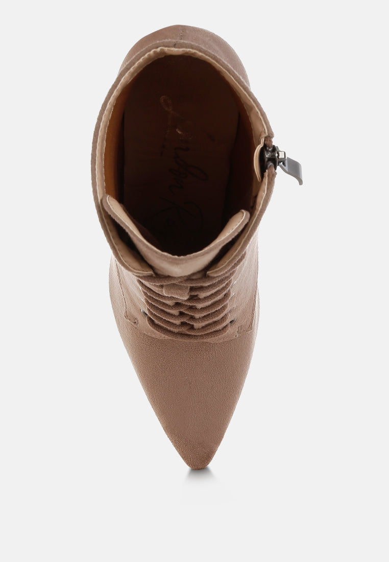 Agmati Lace Up Stiletto Boots-3