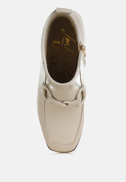 Algol Textured Block Heel Ankle Boots-4