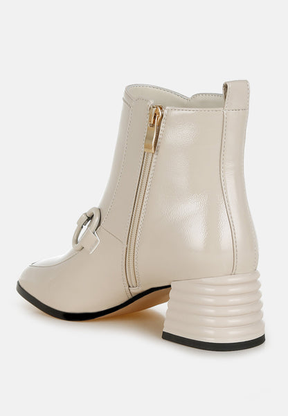 Algol Textured Block Heel Ankle Boots-3