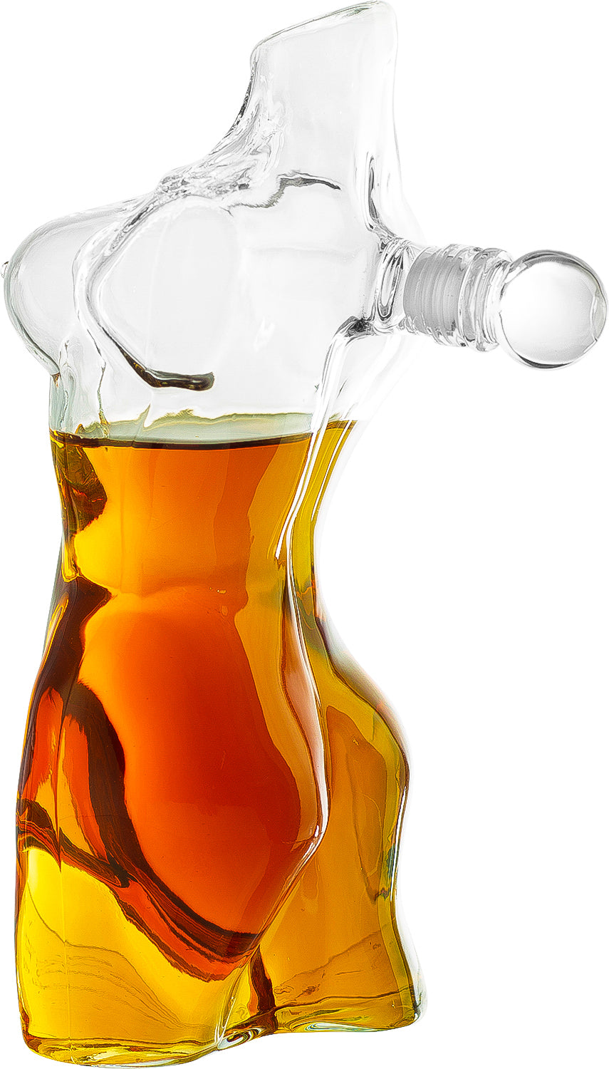 Lady Body Sculpture Whiskey & Wine Decanter Elegant Glass Female Bust Perfect for Home Decoration 750ml by The Wine Savant-3