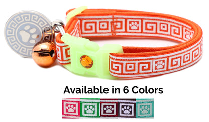 Greek Key Breakaway Cat Collar-1