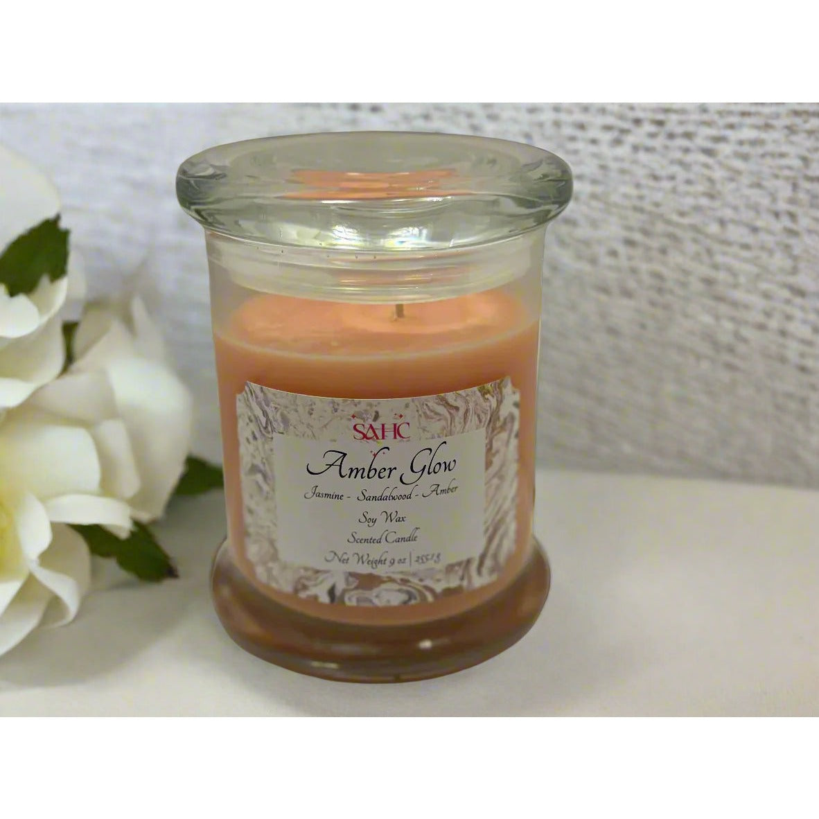 Amber Glow Scented Soy Wax Candle-3