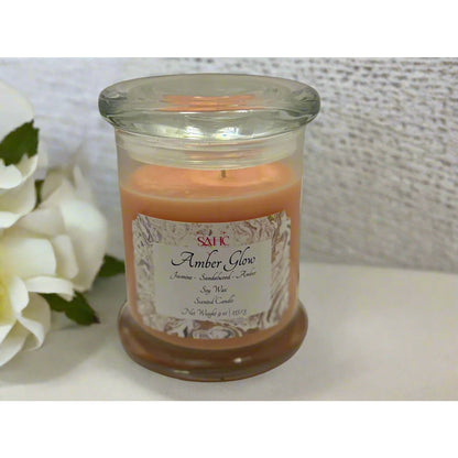 Amber Glow Scented Soy Wax Candle-3