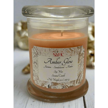 Amber Glow Scented Soy Wax Candle-4