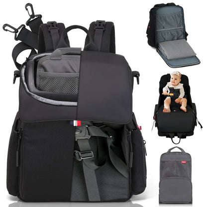 GillyGro Pro | 5-in-1 Parent Backpack with Inbuilt Booster & 13" Laptop Pocket-0