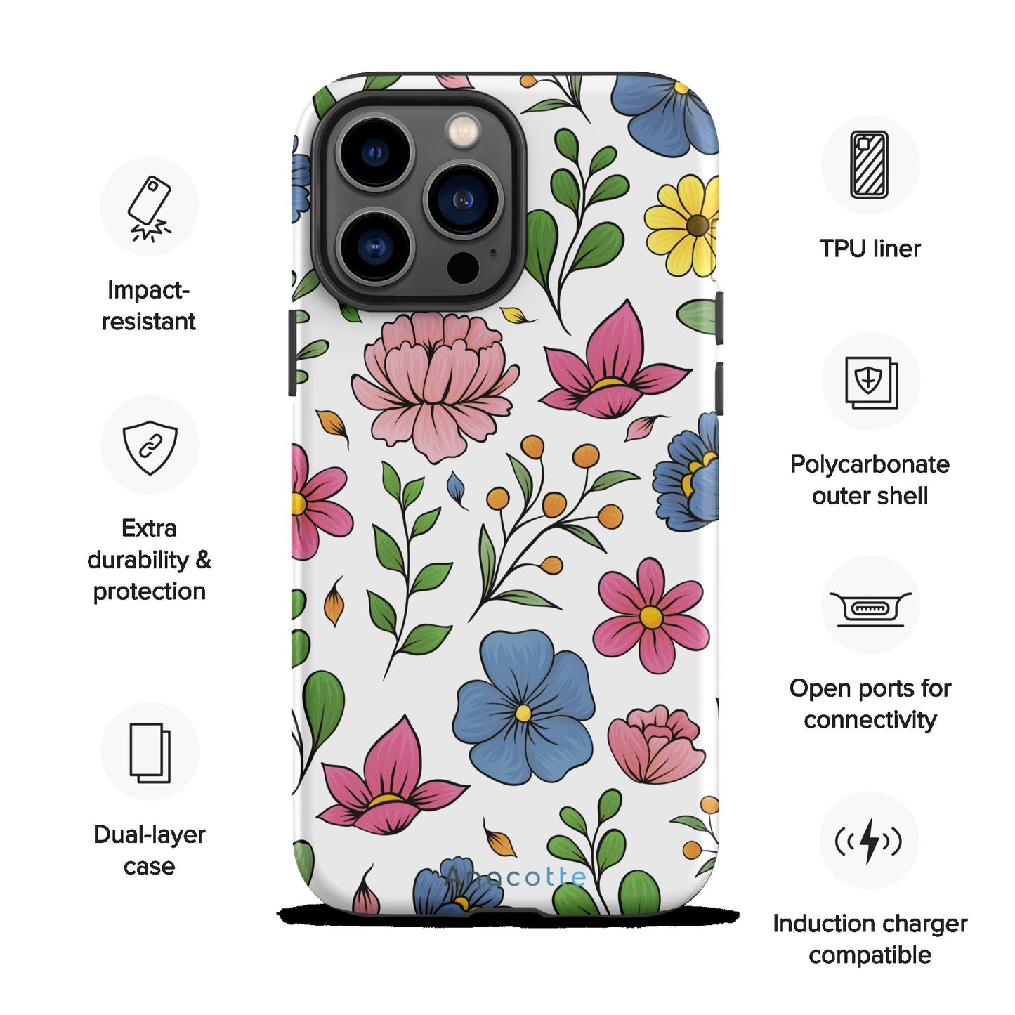 Anacotte Impulsive Art Floral iPhone case-1