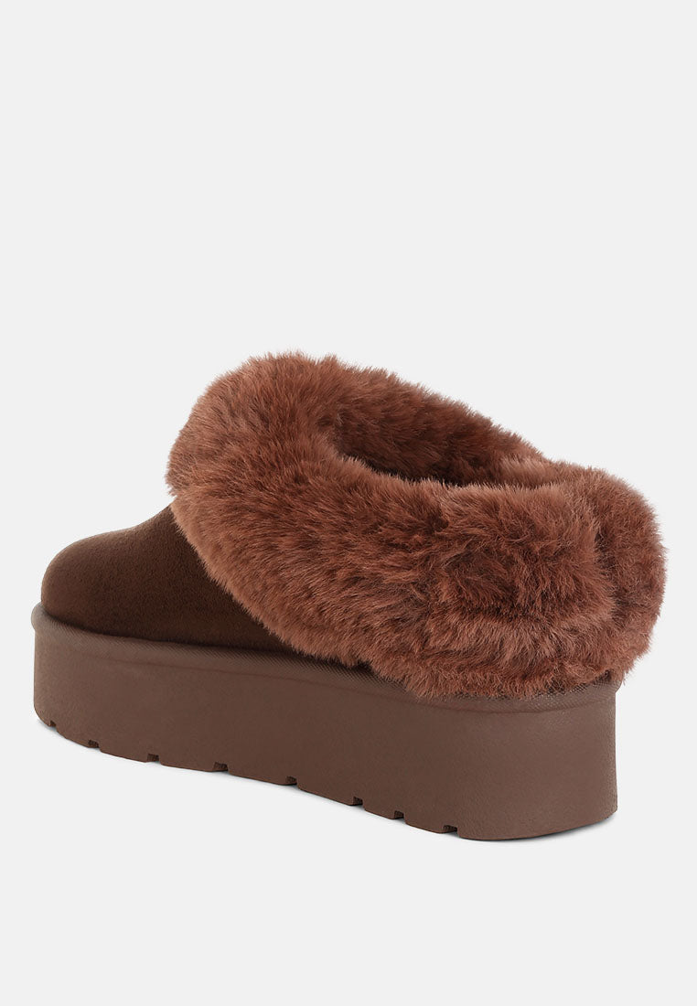 Aniso Faux Fur Slip On Snow Boots-1