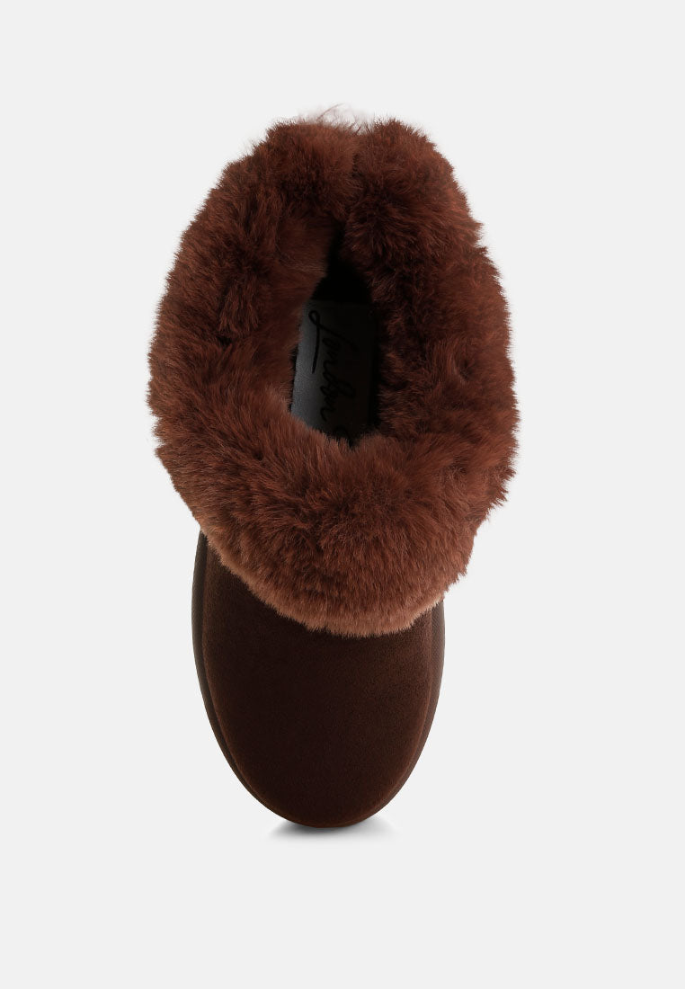 Aniso Faux Fur Slip On Snow Boots-2