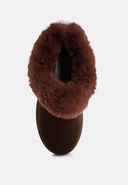 Aniso Faux Fur Slip On Snow Boots-2