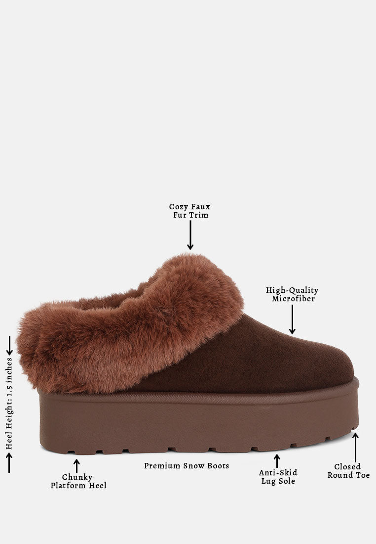 Aniso Faux Fur Slip On Snow Boots-4