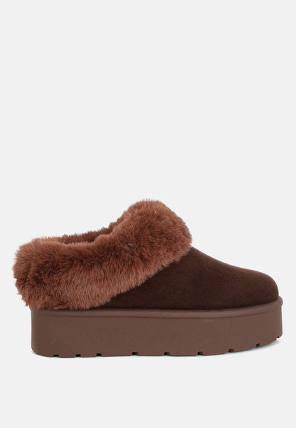 Aniso Faux Fur Slip On Snow Boots-5