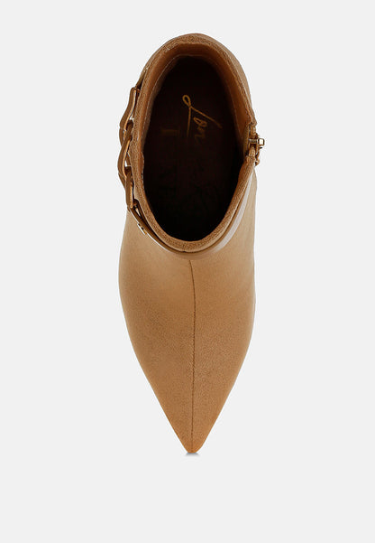 Antares Chain Belt Detail Ankle Boots-4