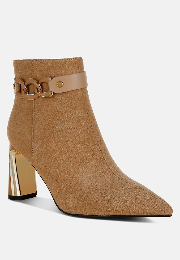 Antares Chain Belt Detail Ankle Boots-2