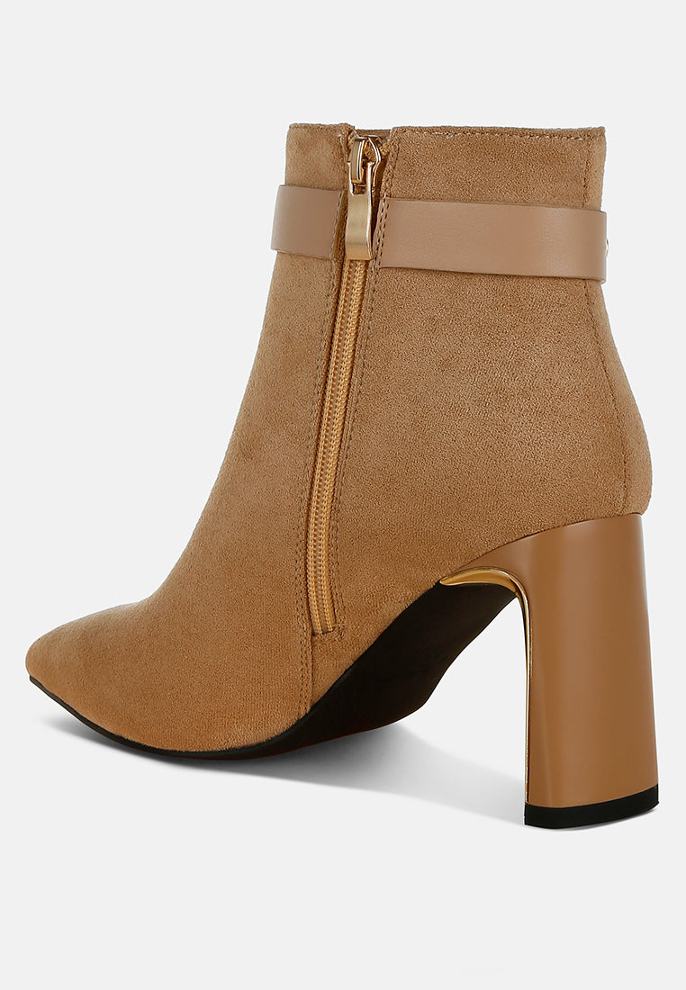 Antares Chain Belt Detail Ankle Boots-3