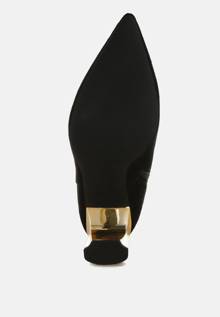 Antares Chain Belt Detail Ankle Boots-1