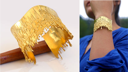 Antonio Wehrli Gravity Paint Drip Bracelet: Art into Jewelry-18K Gold-2