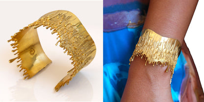 Antonio Wehrli Gravity Paint Drip Bracelet: Art into Jewelry-18K Gold-7