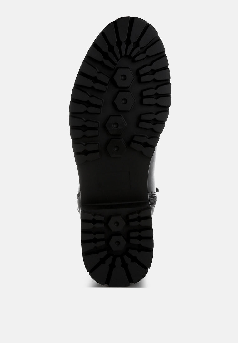 Antorin Chunky Buckle Detail Ankle Boots-1