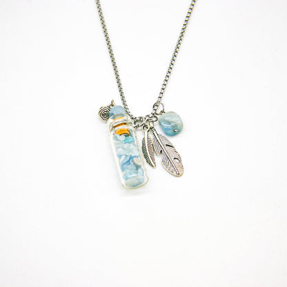 Aquamarine Diffusing Necklace | Energy & Healing | Diffusing on the go-0