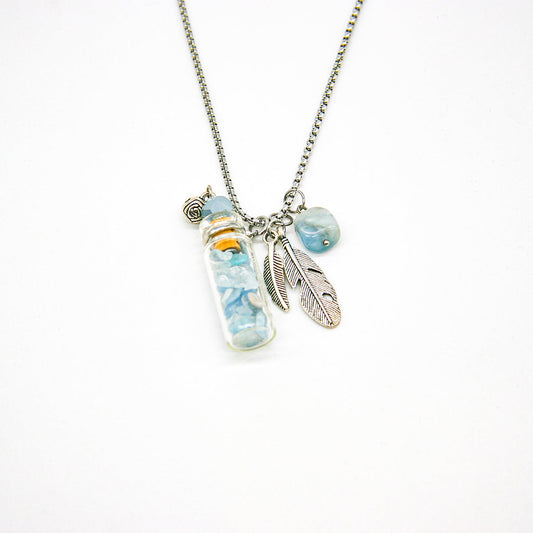 Aquamarine Diffusing Necklace | Energy & Healing | Diffusing on the go-0