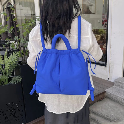 Women's Nylon Drawstring Backpack