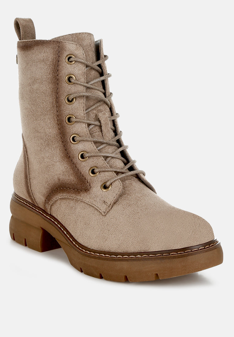 Azalea Lace Up High Ankle Boots-2
