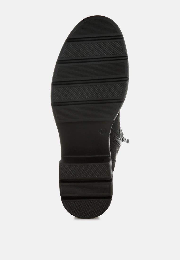 Azalea Lace Up High Ankle Boots-1