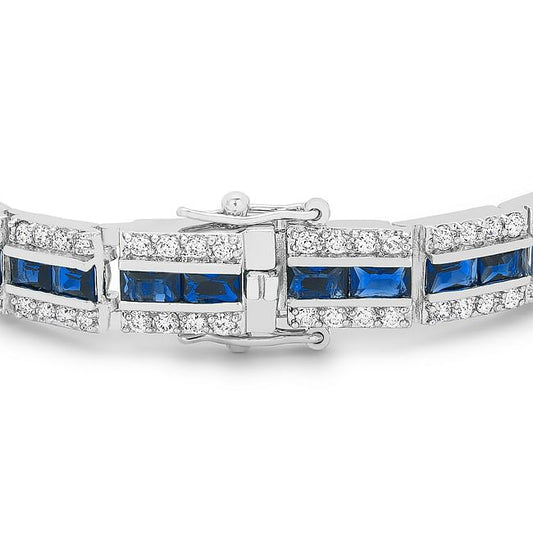 Balboa Blue Cubic Zirconia Bracelet-0