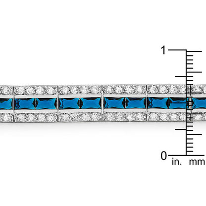 Balboa Blue Cubic Zirconia Bracelet-1