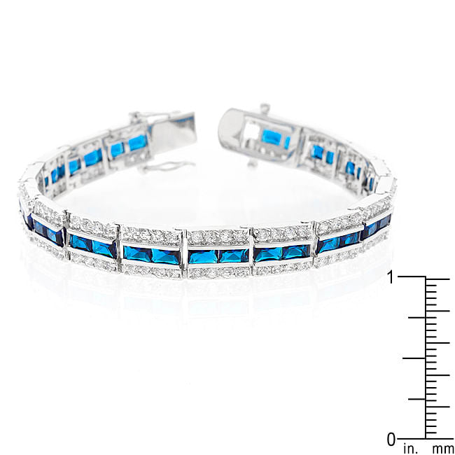 Balboa Blue Cubic Zirconia Bracelet-2