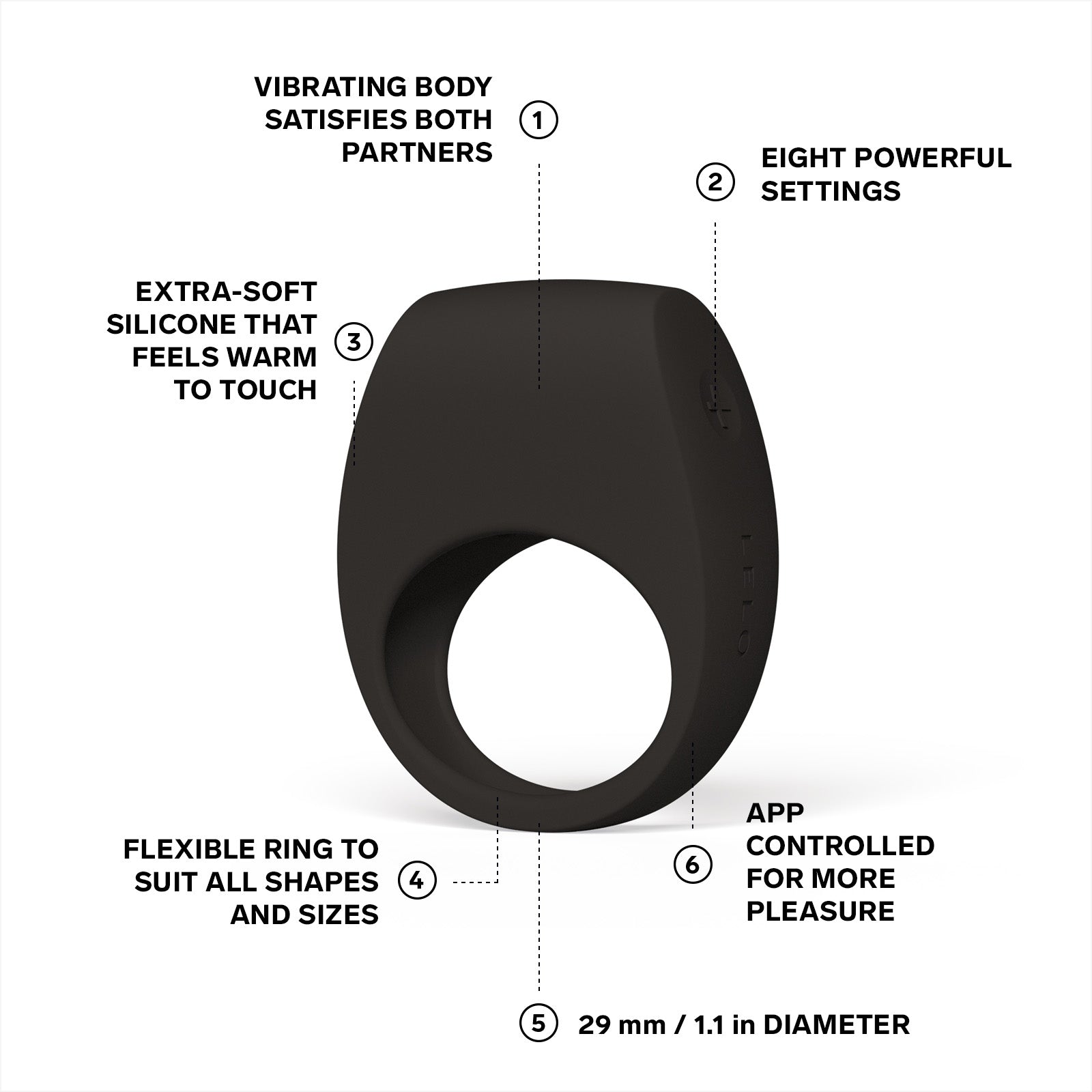 LELO Tor 3 Vibrating Cock Ring App-Controlled-3