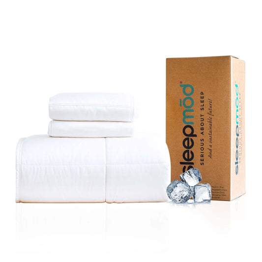 Cooling Comforter Set – Temperature-Regulating Eucalyptus Silk Comforter & Pillow Shams-0