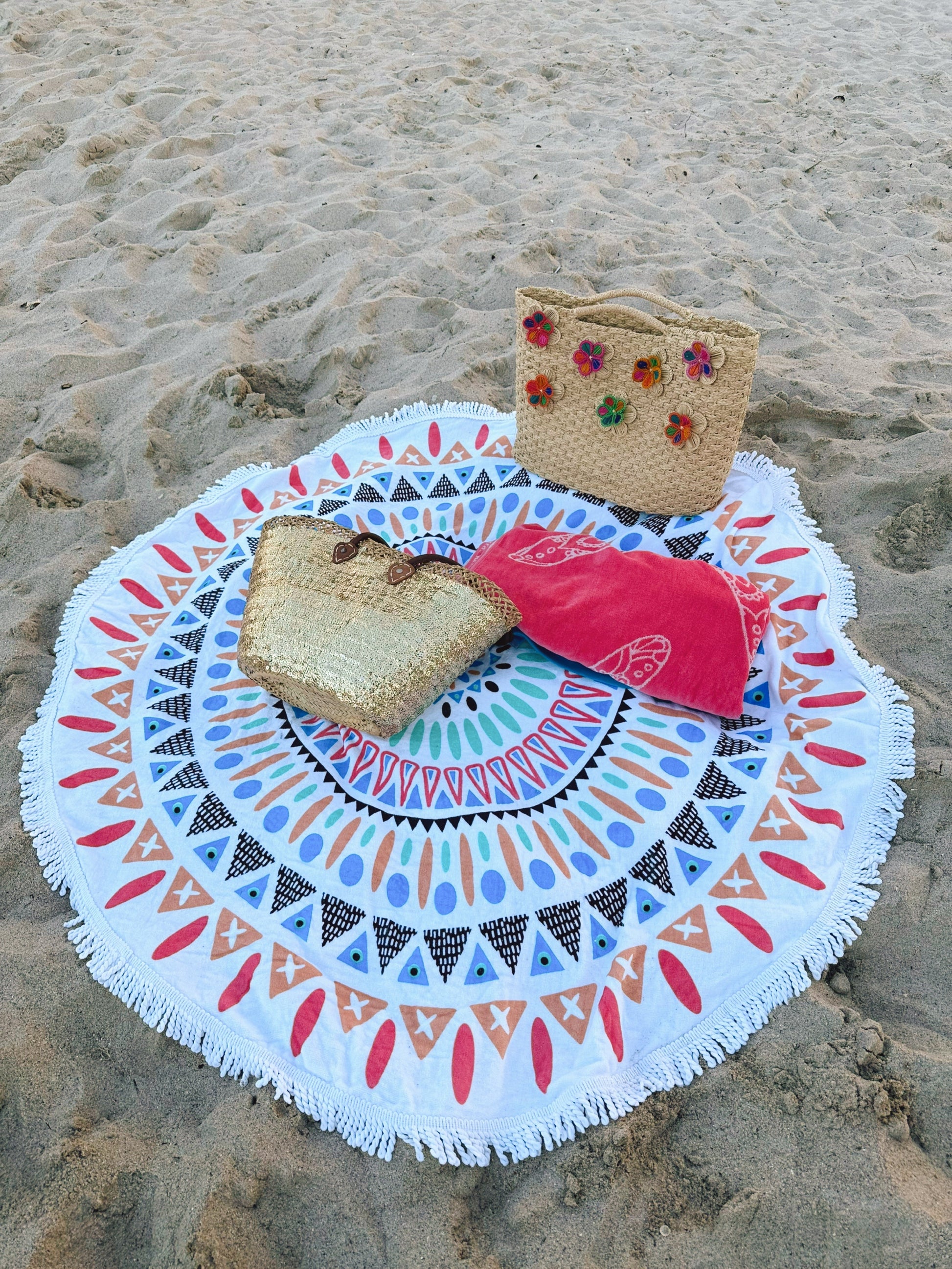 Colorful Round Beach Towel-0