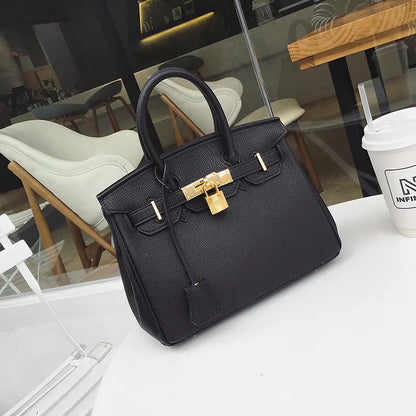 Mini Genuine Leather Platinum Tote Bag for Women