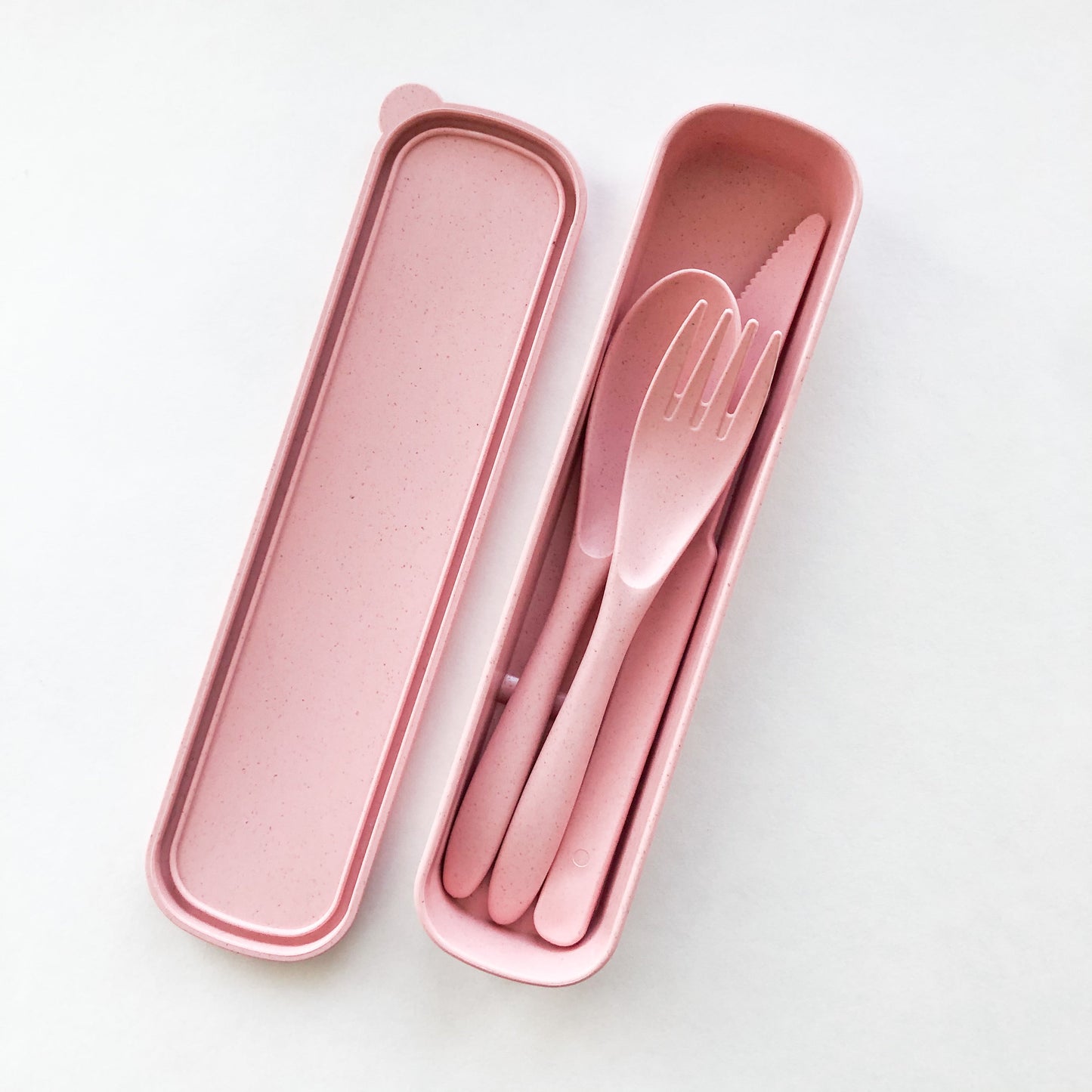 Biodegradable Reusable Wheat Straw Cutlery Set - Plastic Free Zero Waste Sustainable Office, Outdoor, Camping, School, Party & Kids lunchbox-2