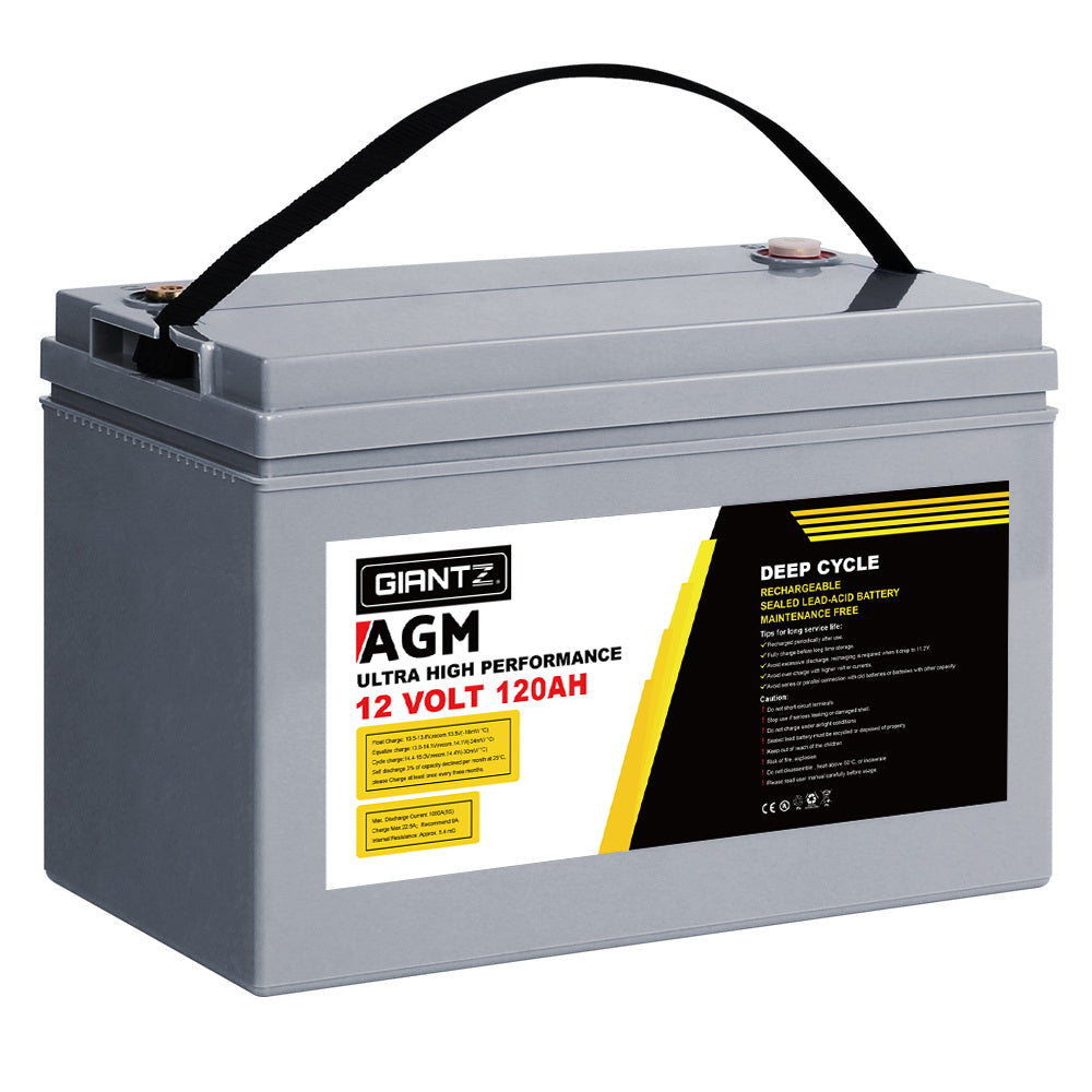 NNEDSZ AGM Deep Cycle Battery 12V 120Ah Marine Sealed Power Portable Box Sola-0