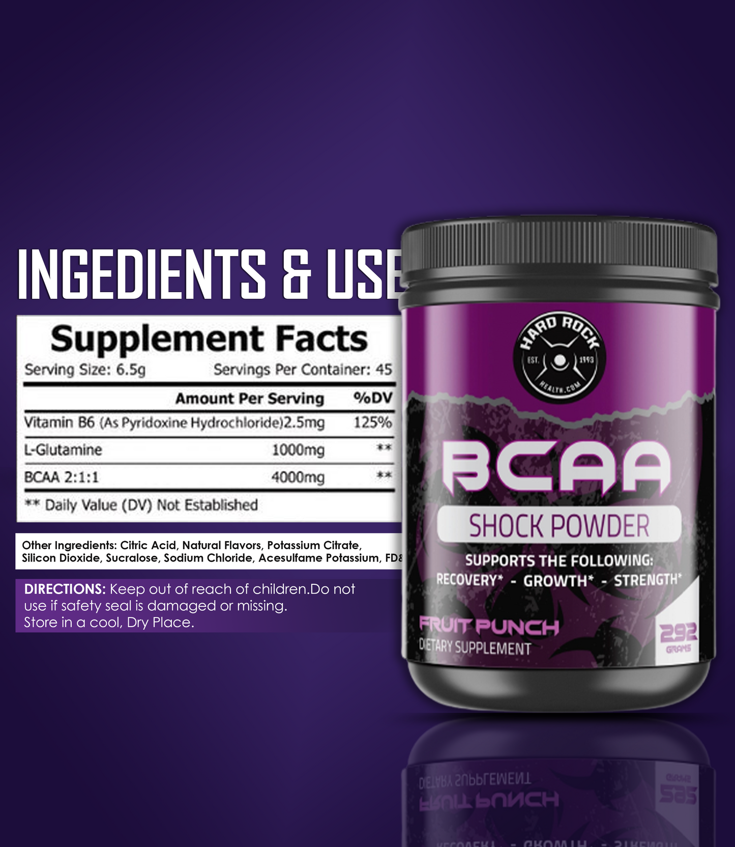 BCAA Shock Powder (Fruit Punch)-2