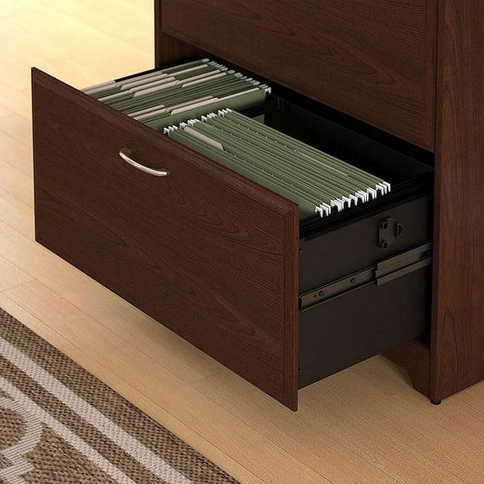 2-Drawer Lateral File Cabinet in Cherry Wood Finish-0