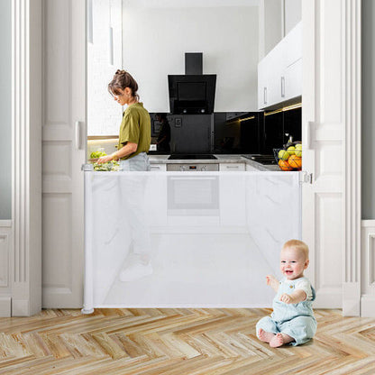 33 Inch Tall Retractable Mesh Safety Gate for Indoor and Outdoor Use-1