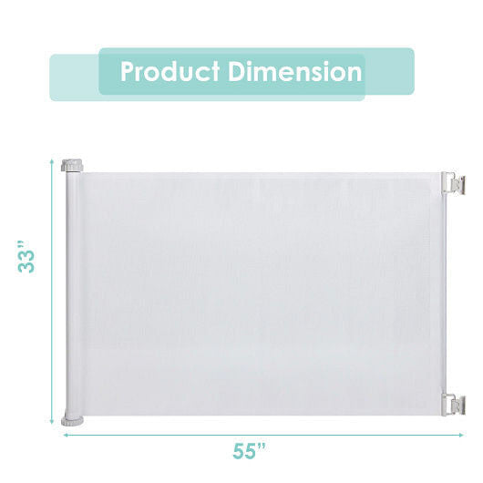 33 Inch Tall Retractable Mesh Safety Gate for Indoor and Outdoor Use-4